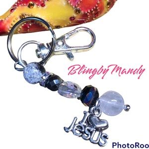 Keychain purse bling. I love Jesus-religious-faithful